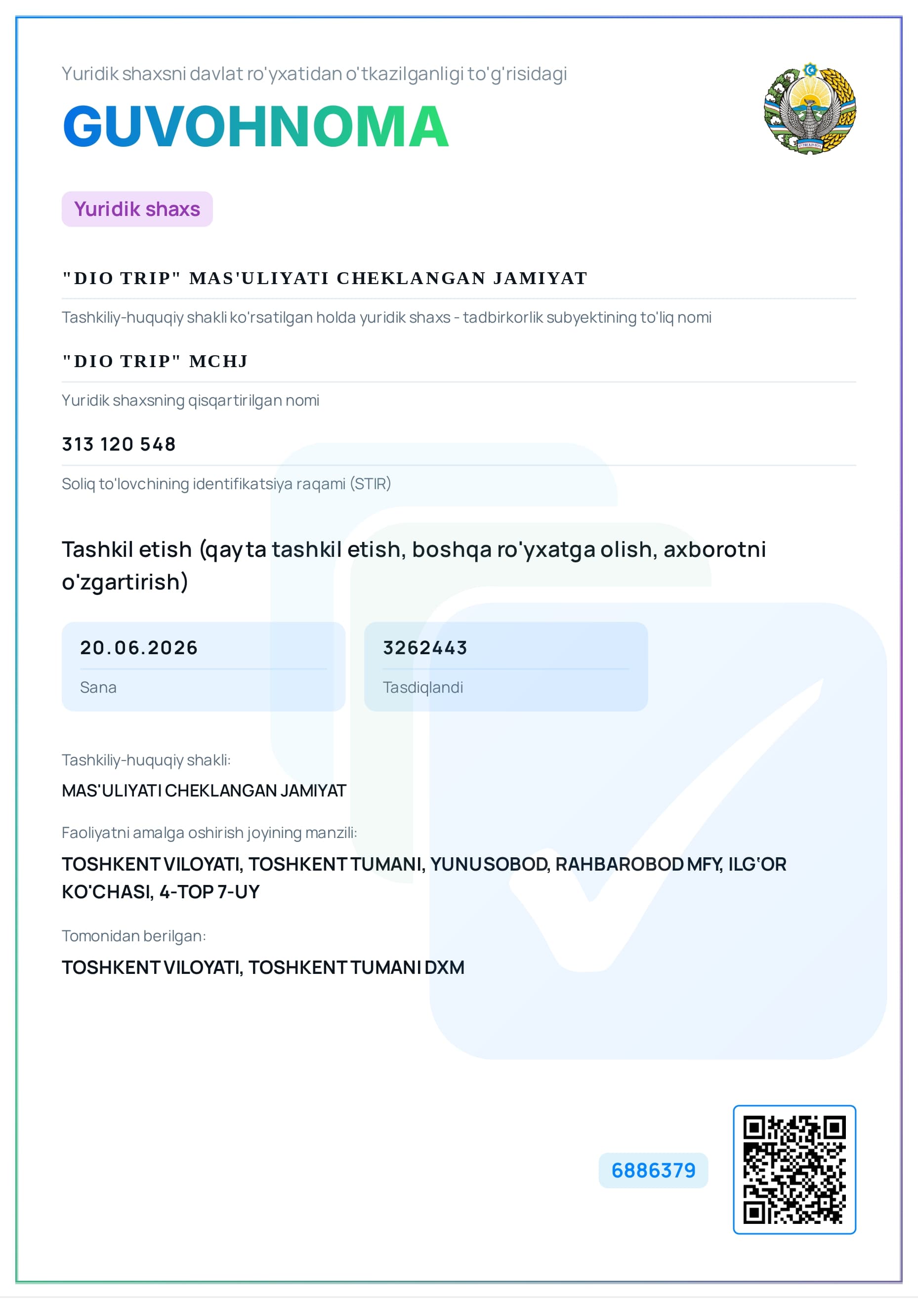 Certificate